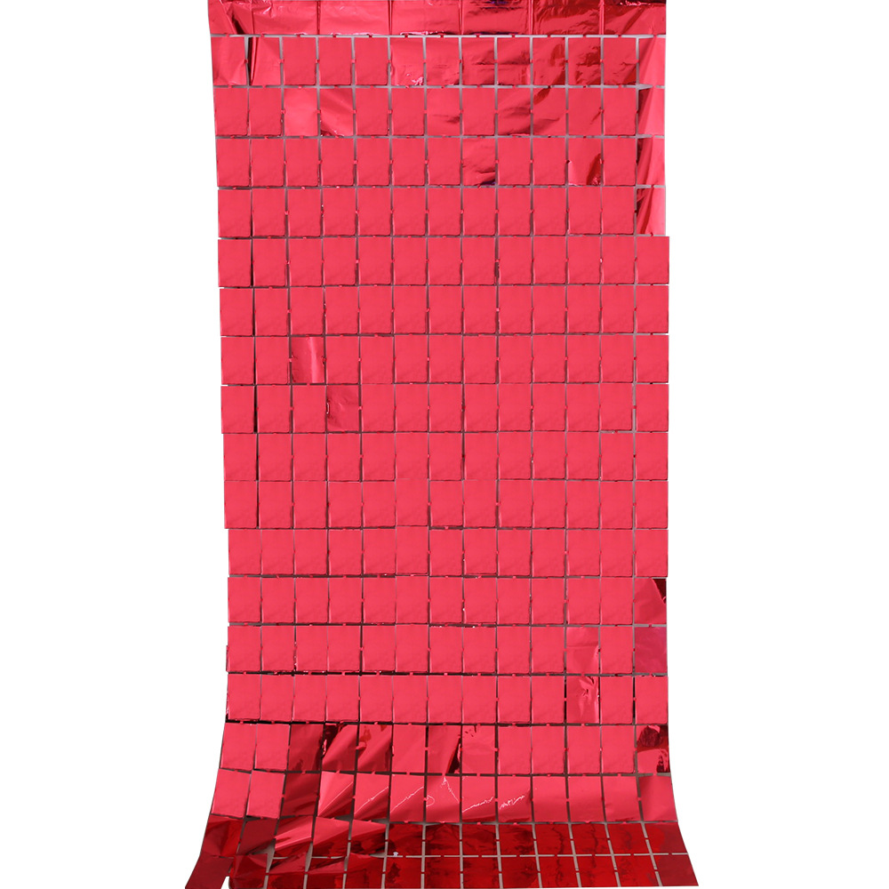 Rideau de porte carré rouge 1*2m