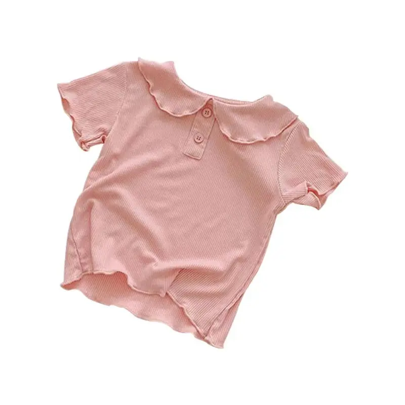 Ucuz çocuk giyim toptan bebek kız t shirt tasarımları yaz bebek kız giysileri