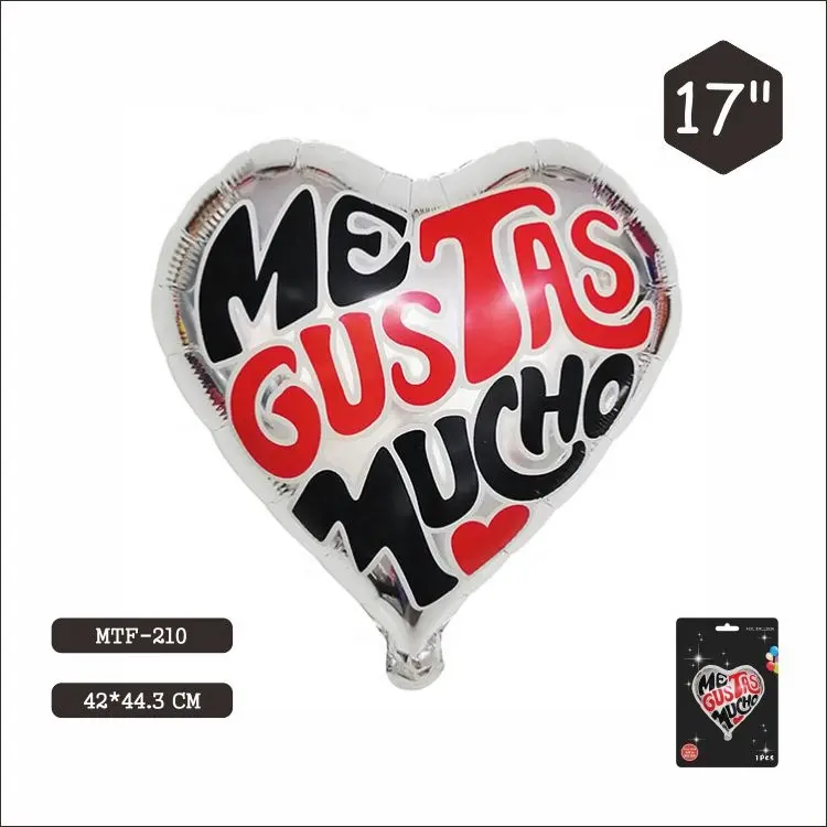 Miniglobos personalizados para el Día de San Valentín, Serie de helio con patrón de forma de corazón, 18 pulgadas, fabricación