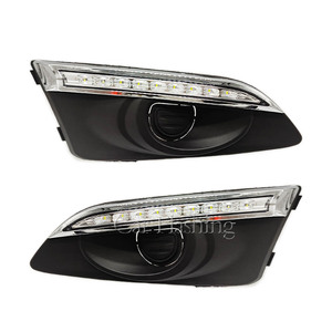 Araba Chevrolet Chevy AVEO Sonic 2011 2012 2013 için LED DRL gündüz farları günışığı dönüş sinyali ile sis lambası kapak - Product Image 3