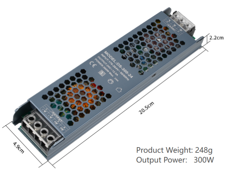 300W