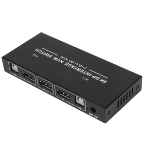 VCOM 2进1出DP KVM交换机4K 30Hz USB2.0显示端口1.2版本，带电脑键盘鼠标打印机2 pcs共享 - Product Image 2