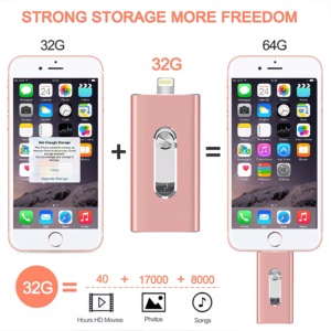 แฟลชไดรฟ์ USB 3 in 1อลูมิเนียม8/ 16/32/64/128/256GB/1TB ความเร็วสูงจัดเก็บข้อมูลภายนอกปากกาไดรฟ์สำหรับโทรศัพท์ /pad/android - Product Image 4