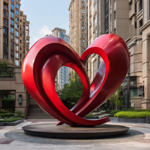 Tùy chỉnh hình trái tim điêu khắc thép không gỉ với thiết kế hiện đại xây dựng bền cho khách sạn & vườn - Product Image 4