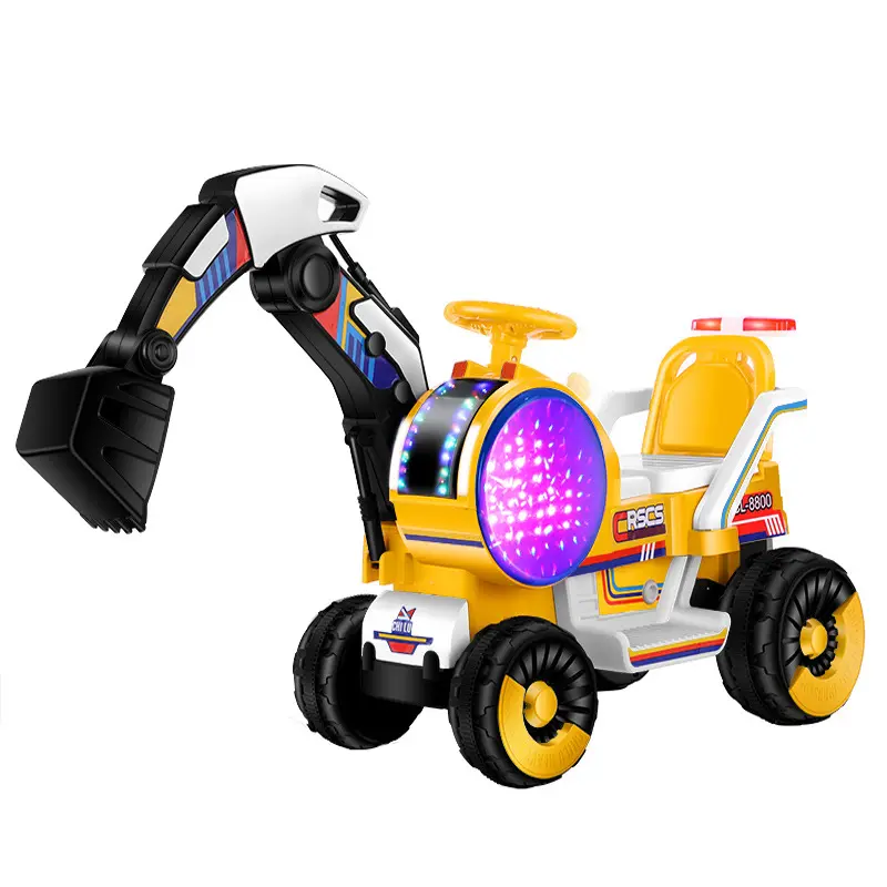 Crianças montam no Brinquedo com música e Luz/Best Selling Ride On Excavators For Kids Controle Remoto