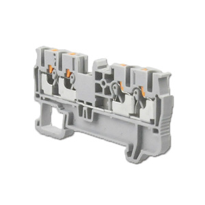 Screwless <strong>Terminal</strong> <strong>Block</strong> Two in Two Push-In <strong>Terminal</strong> <strong>Block</strong> DIN Rail Connector - Product Image 1