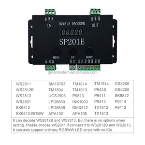 SP201E <strong>DMX512</strong> <strong>Decoder</strong> DMX to <strong>WS2811</strong> SPI <strong>Decoder</strong> RGB Addressable DMX <strong>LED</strong> Strip <strong>Controller</strong> <strong>Decoder</strong> DC5-24V Support 1024 Pixels - Product Image 3