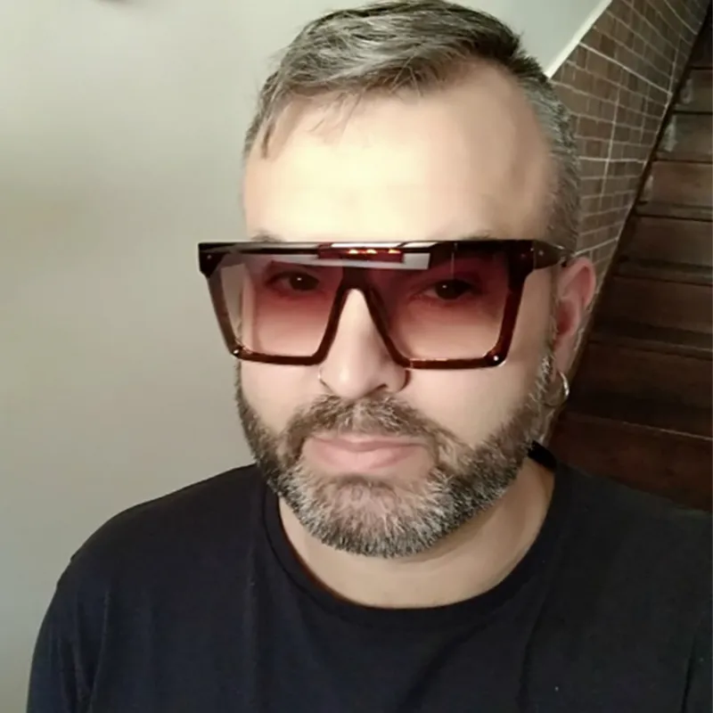 Lucky-gafas de sol cuadradas personalizadas para hombre y mujer, anteojos de sol masculinos, a la moda, 2023