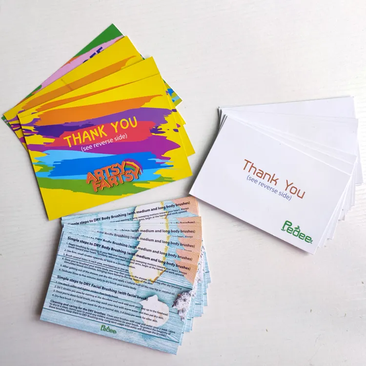 Cartes de remerciement personnalisées de luxe Carte de vœux à message Carte cadeau Carte de remerciement personnalisée pour les entreprises OEM Impression offset Gaufrage