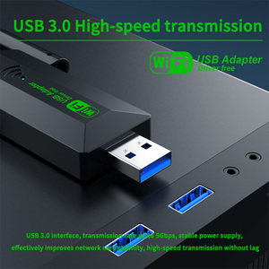 LA06 Wifi中継器デュアルバンド2.4G + 5G 4アンテナ1200MミニUSBワイヤレスネットワークカードコンピュータネットワーク受信機 - Product Image 6