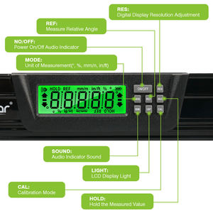 Huepar เครื่องวัดระดับการแสดงผลดิจิตอล,เครื่องวัดองศาไฟฟ้า610มม. อุปกรณ์วัดมุมแบบอิเล็กทรอนิกส์ TL-60 - Product Image 6