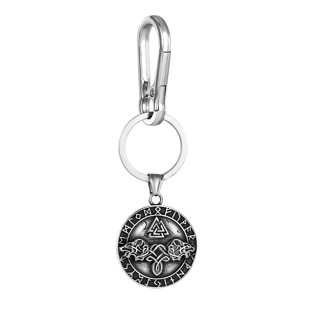 Pendentif couleur acier fermoir bec d'aigle