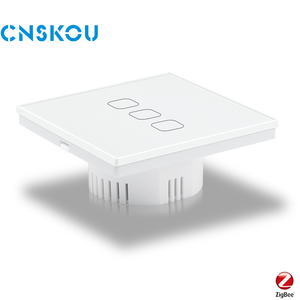 EU /UK Voice <strong>Control</strong> Google Home <strong>Automation</strong> <strong>System</strong> 1/2/3Gang Glass Zigbee No Neutral Efficient Light Tuya Smart Solution Switch - Product Image 3
