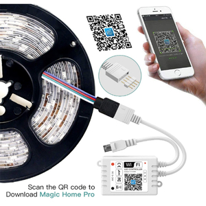 DC12V 24V Wifi RGB ИК 24 клавиши светодиодный контроллер WIFI RGB светодиодный контроллер работает с Google Assistant Alexa - Product Image 5