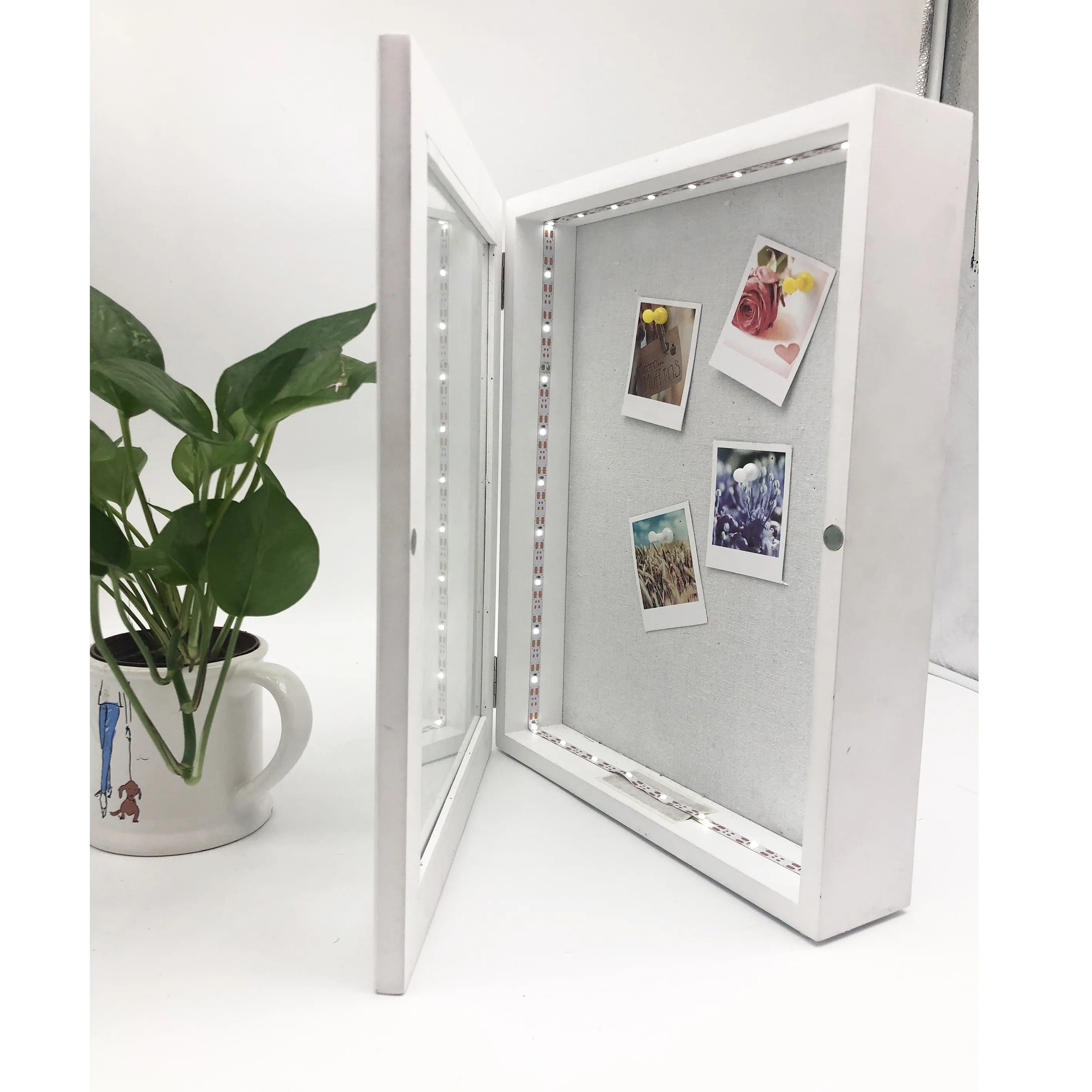 Caja de exhibición de madera para decoración del hogar, marco de caja de sombra grande, Marrón desgastado rústico, 11X14