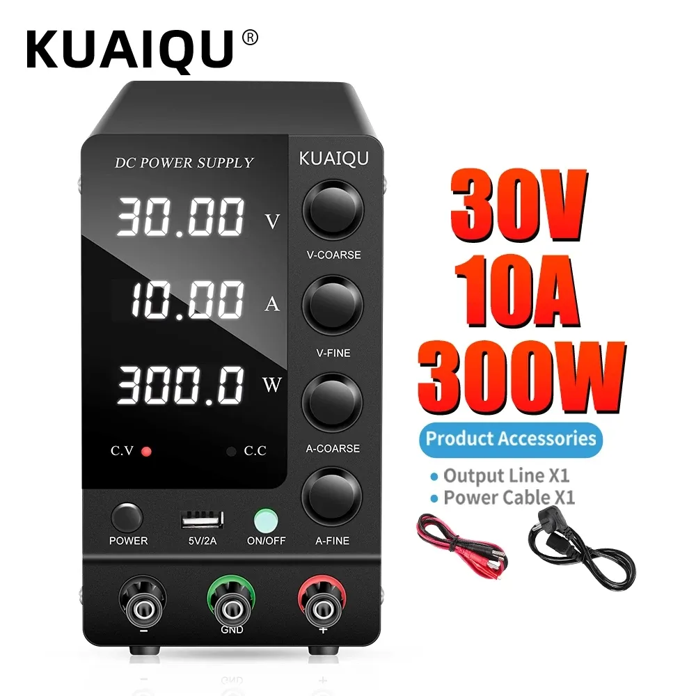 KUAIQU SPS-C3010 Schwarz 30V 10A Lab DC-Schalter Netzteil Einstellbare variable Regler-Strom versorgung für Telefon reparatur ladung