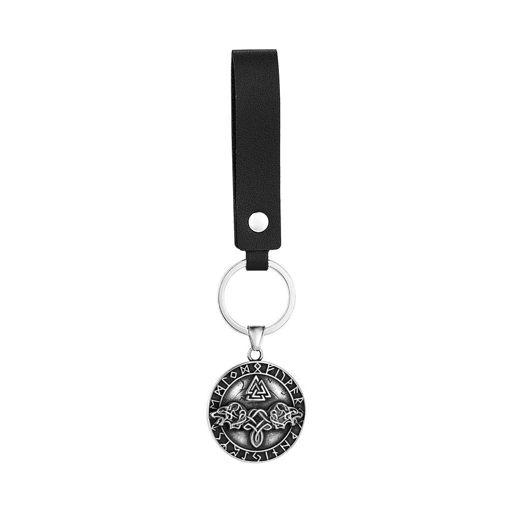 Pendentif couleur acier style cuir