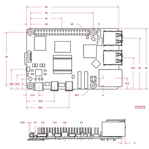 Raspberry Pi 5 2G generazione 5 scheda di sviluppo per braccio Cortex-A76 con Kit Linux per gli sviluppatori