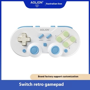 Aolion เกมแพดย้อนยุคพร้อมที่จับ Switch2สีแดงและสีขาวสำหรับด้ามจับ BT ย้อนยุคสำหรับพีซีและสาย - Product Image 5