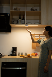 Geagood-luz de armario recargable de doble función, lámpara de vitrina para vino, barrido manual, 5V de CC