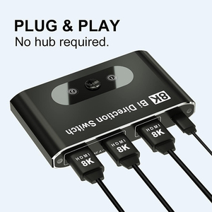 Conmutador HDMI actualizado 8K60Hz 1x2 Conmutador bidireccional Calidad de video sin comprimir hasta 8K60Hz 4K120Hz Resolución HD para PC - Product Image 3