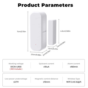 Tuya Smart Portable ABS Home Security <strong>Automation</strong> <strong>System</strong> Wireless Wi-Fi Door Window Opening <strong>Sensor</strong> Contact <strong>Sensor</strong> for Alarm - Product Image 3