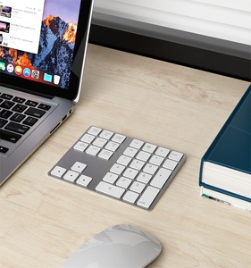 Teclado numérico inalámbrico recargable de aluminio, teclado numérico externo con Hub USB 3,0 para MacBook, portátil Windows - Product Image 1