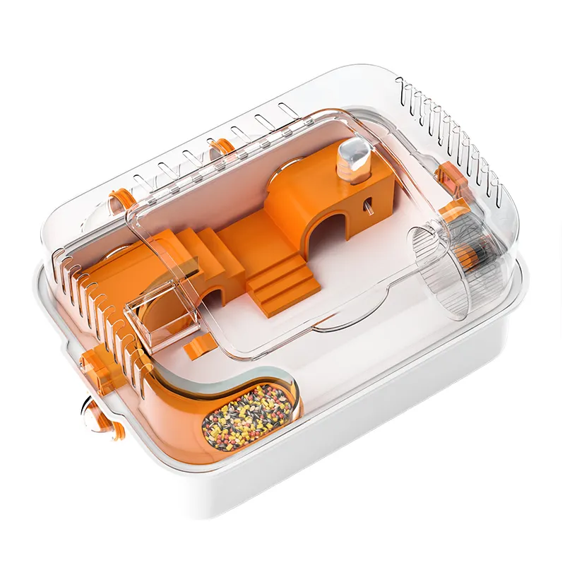 Fábrica outlet alta qualidade luxo hamster gaiola personalizado pré-fabricada pet houses plástico pequeno animal gaiola