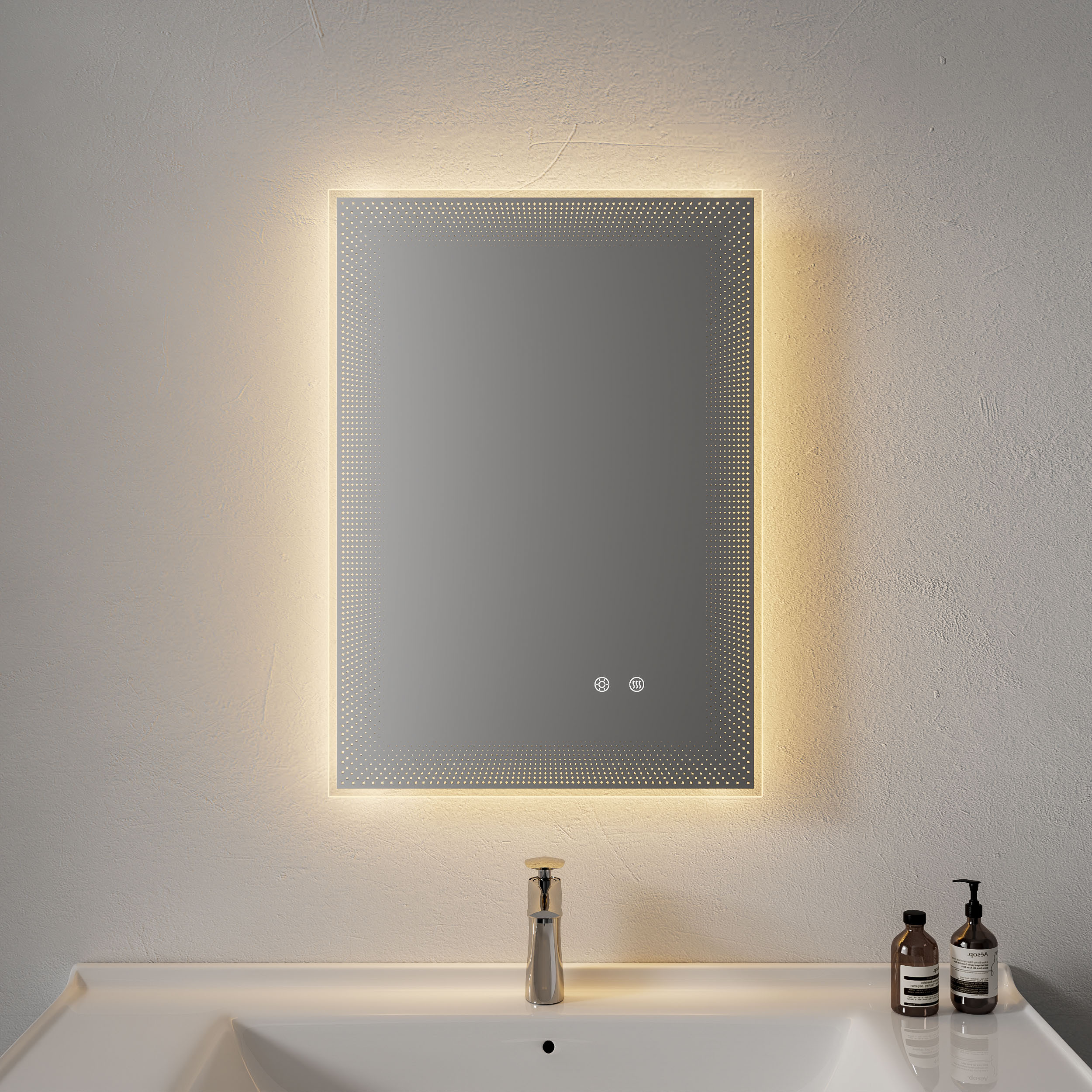 Miroir de salle de bain LED sans cadre DP528-F