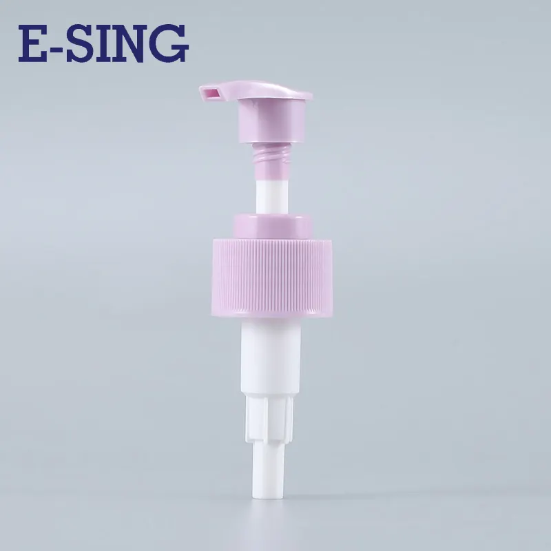 त्वचा की देखभाल के लिए अनुकूलित 24/410 28/410 प्लास्टिक गुलाबी लोशन पंप तरल साबुन डिस्पेंसर पंप हेड