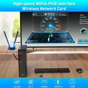 Tarjeta de red inalámbrica con interfaz WiFi 6 PCIE de alta velocidad Adaptador inalámbrico de 3000Mbps para Windows 10 - Product Image 5