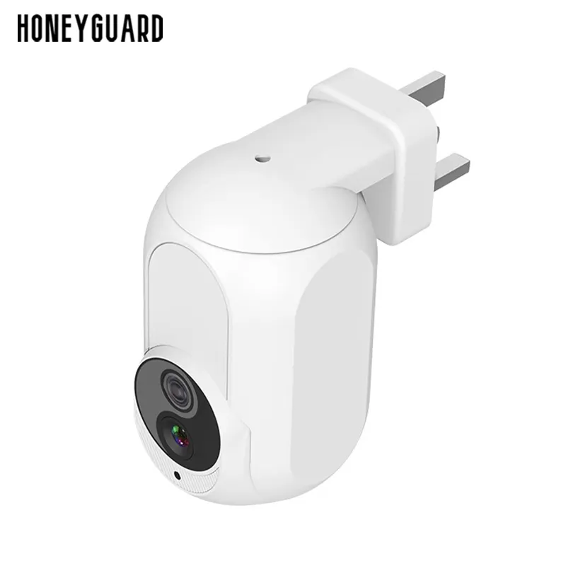 Enchufe de pared en cámaras 3MP Wanan APP Wifi 360 1080p protección de seguridad para el hogar lámpara Led nocturna luz Ip Cámara De vigilancia