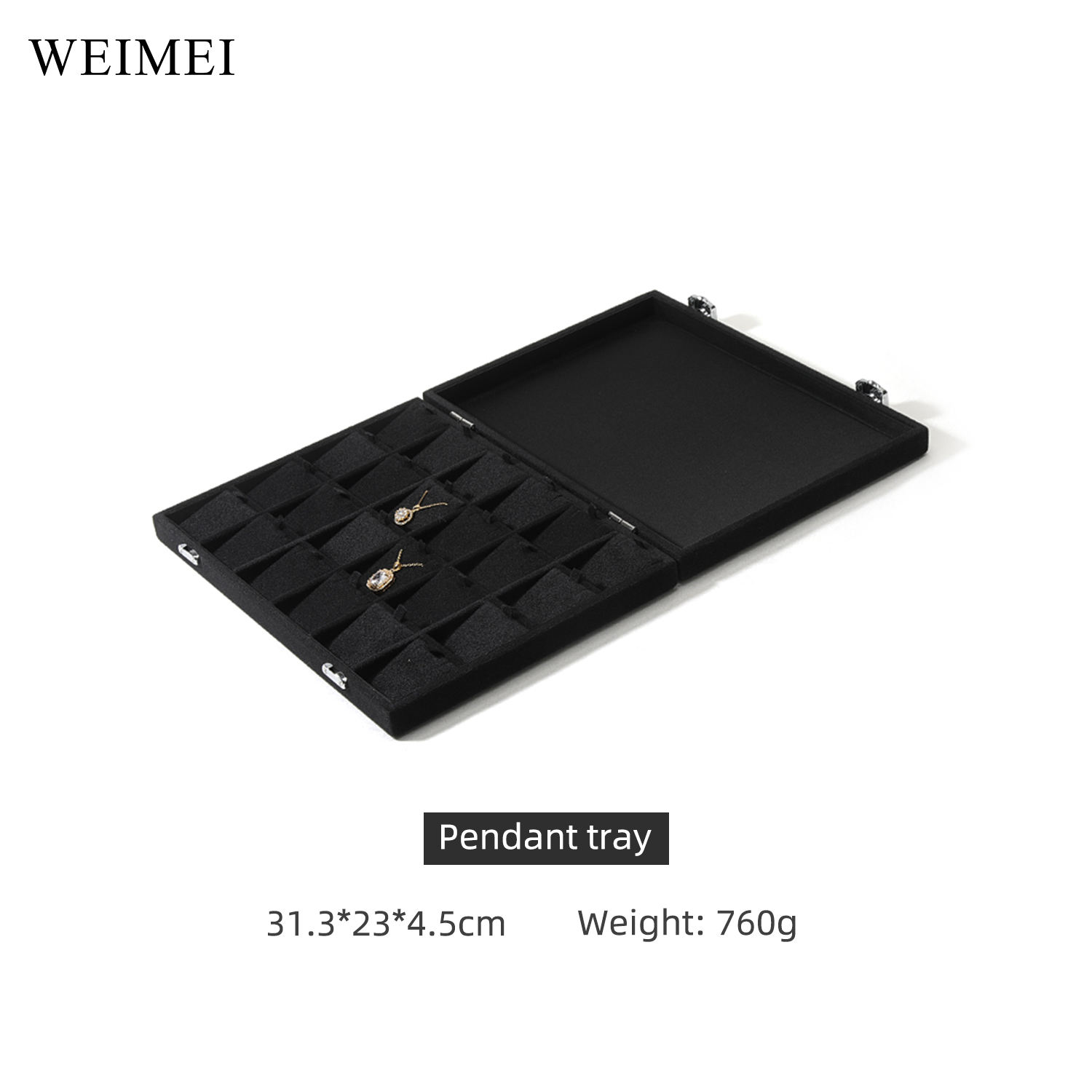 ถาดจี้สีดำ