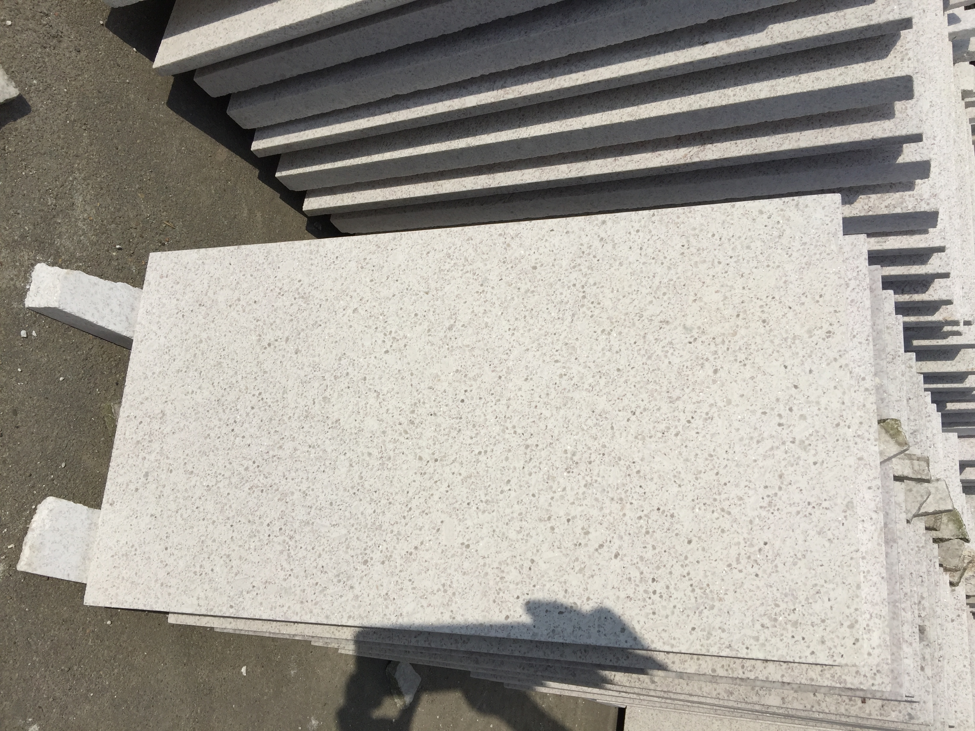 pearl white granite big slab cut to size tiles Countertop bathroom vanitytop