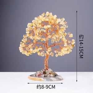 Lüks 7 çakra akuamarin doğal akik tabanı üzerinde şifa taşları kristal ağacı Bonsai gül kuvars Feng Shui hayat ağacı için şans - Product Image 2