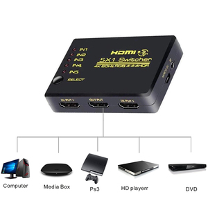 <strong>HDMI</strong> Switch <strong>5</strong> in <strong>1</strong> Out <strong>HDMI</strong> Splitter 5x1 with IR Remote Control Supports 4K 3D HD1080P <strong>HDMI</strong> <strong>Switcher</strong> for PS4 Xbox Blu-Ray Player - Product Image 3