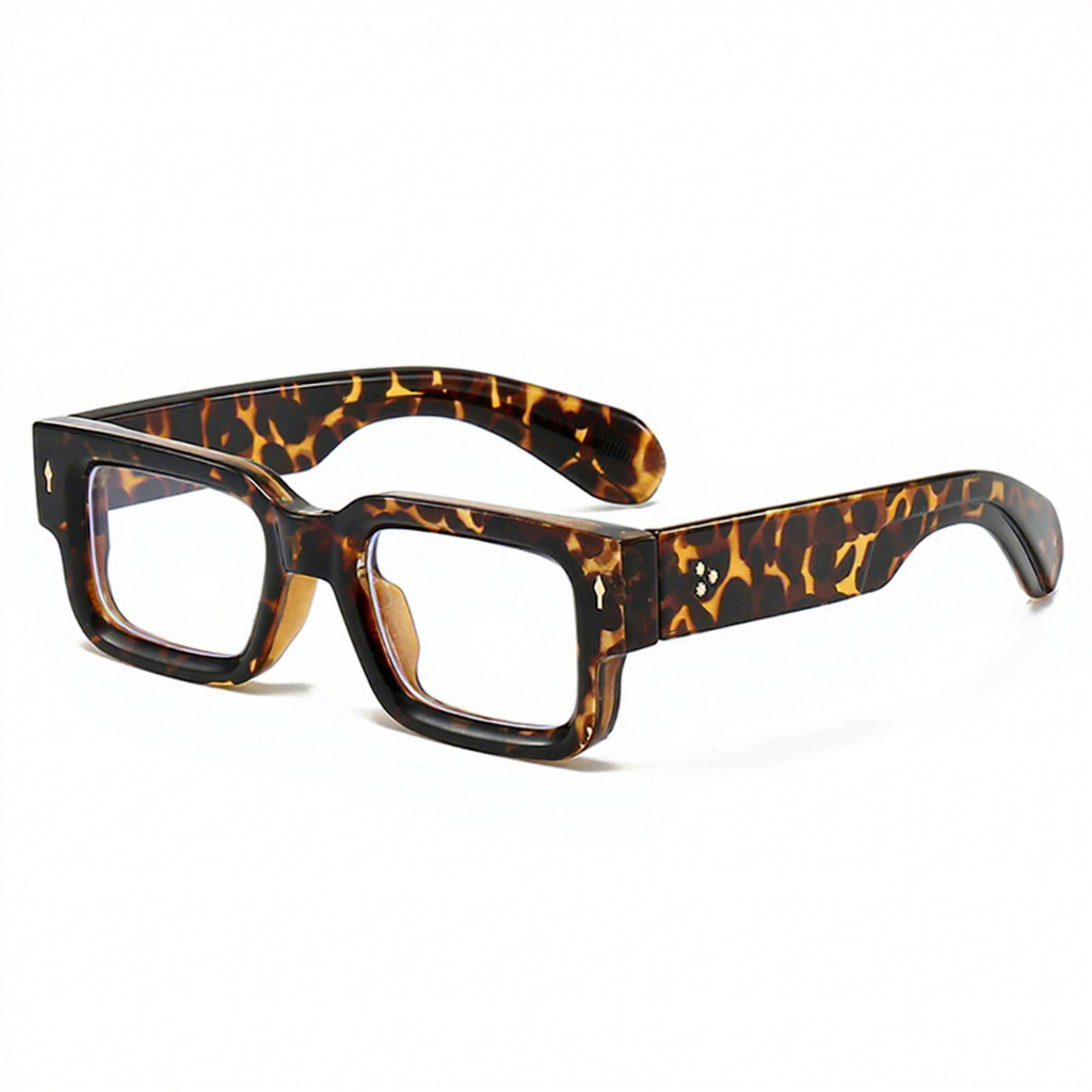 Tortoiseshell frame white sheet