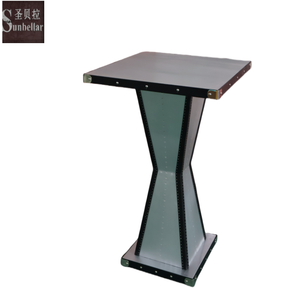 航空家具工业金属铝酒吧桌椅套装方形酒吧桌凳高饮酒吧柜台桌 - Product Image 6