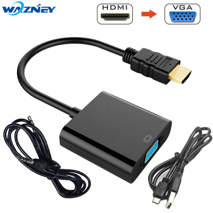 HDMI to VGA+Audio+Power--- Black