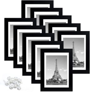 ウォールアートペインティング5x7額縁10個セット、マット付き4x6またはマットなし5x7の画像を表示、マルチフォトフレーム - Product Image 6