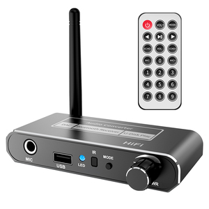 Transmisor receptor de fibra D200 BT 5,0, transmisor Coaxial USB BT, convertidor Digital a analógico con Control remoto - Product Image 1