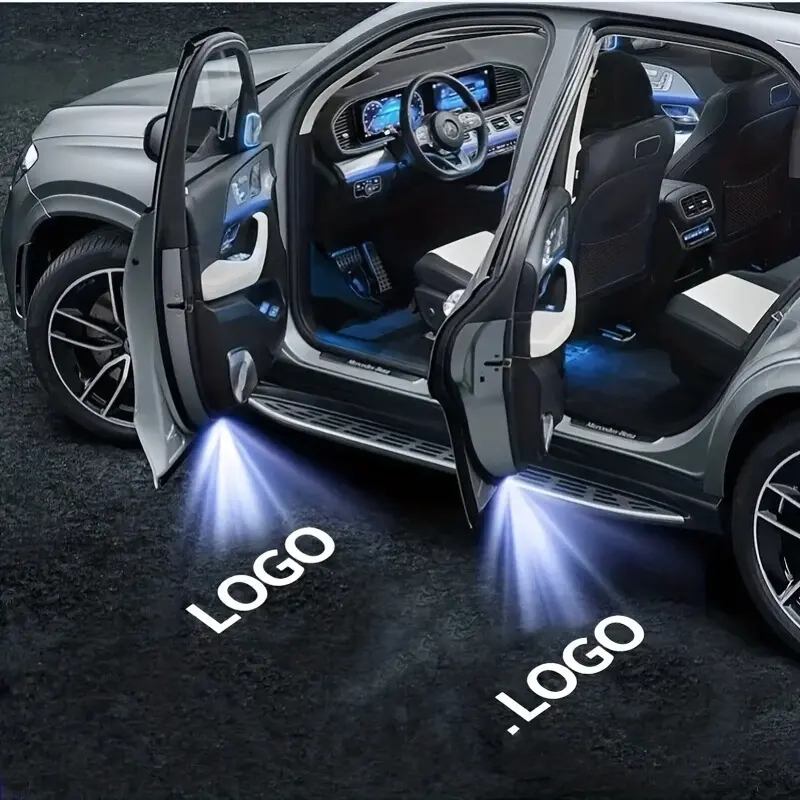 Kablosuz HD 3D Led araba kapı logosu projektör özel Logo karşılama ışık Led araba kapı ışık hayalet gölge Logo ışığı