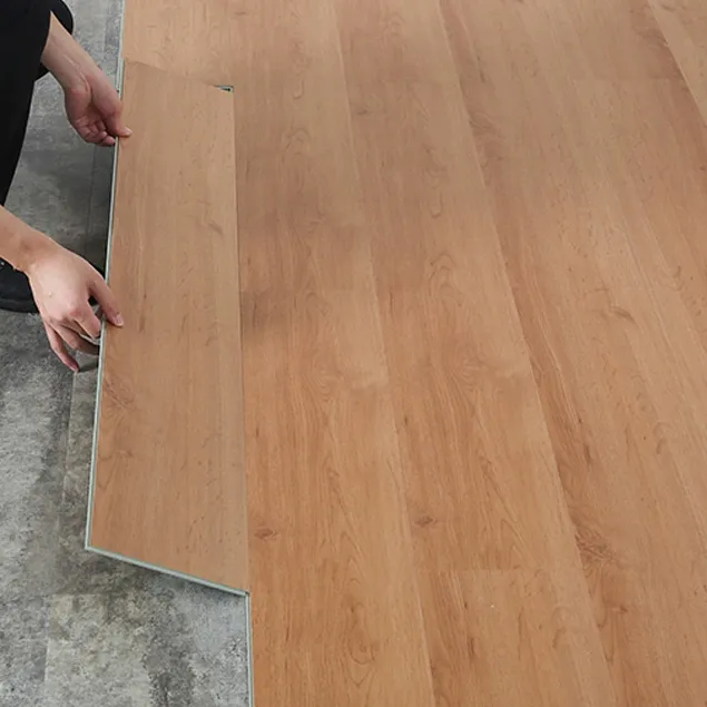 DBDMC piso impermeable 4mm 6mm SPC LVT PVC hoja de vinilo piso de madera baldosas de plástico