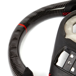 BMW E90 E92 E93 için araba direksiyon E82 E87 3 serisi 320 325 330 M3 M2 X1 kürek vites delikleri ile gerçek karbon Fiber - Product Image 5