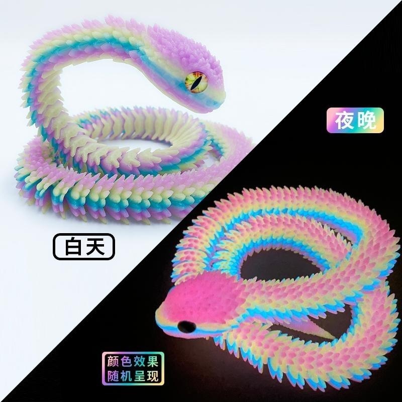 Vipera arcobaleno luminosa colorata 45 cm