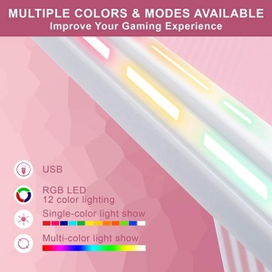 Популярный в Таиланде игровой стол rgb, офисный розовый стол, компьютерный стол с сильной функцией в структурном дизайне для девочек, подходит для дома - Product Image 6