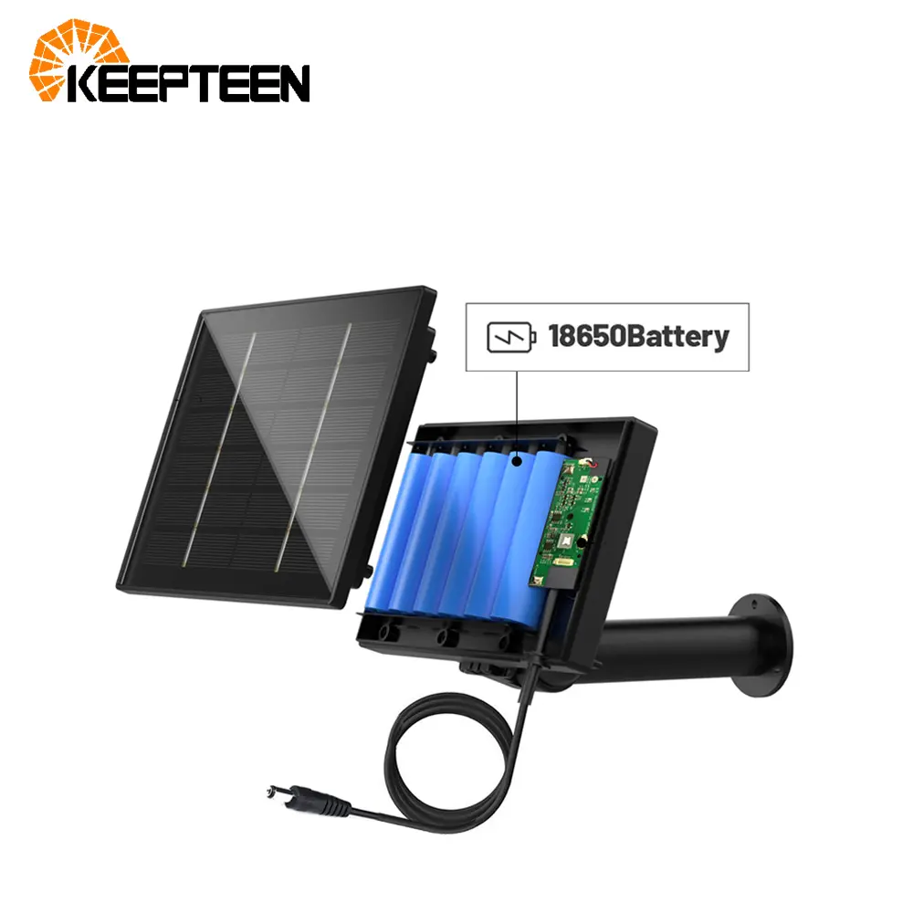 KEEPTEEN D4 Заводская цена 5 В 6 В солнечная панель с батареей 18000 мАч солнечная панель для охотничьей камеры