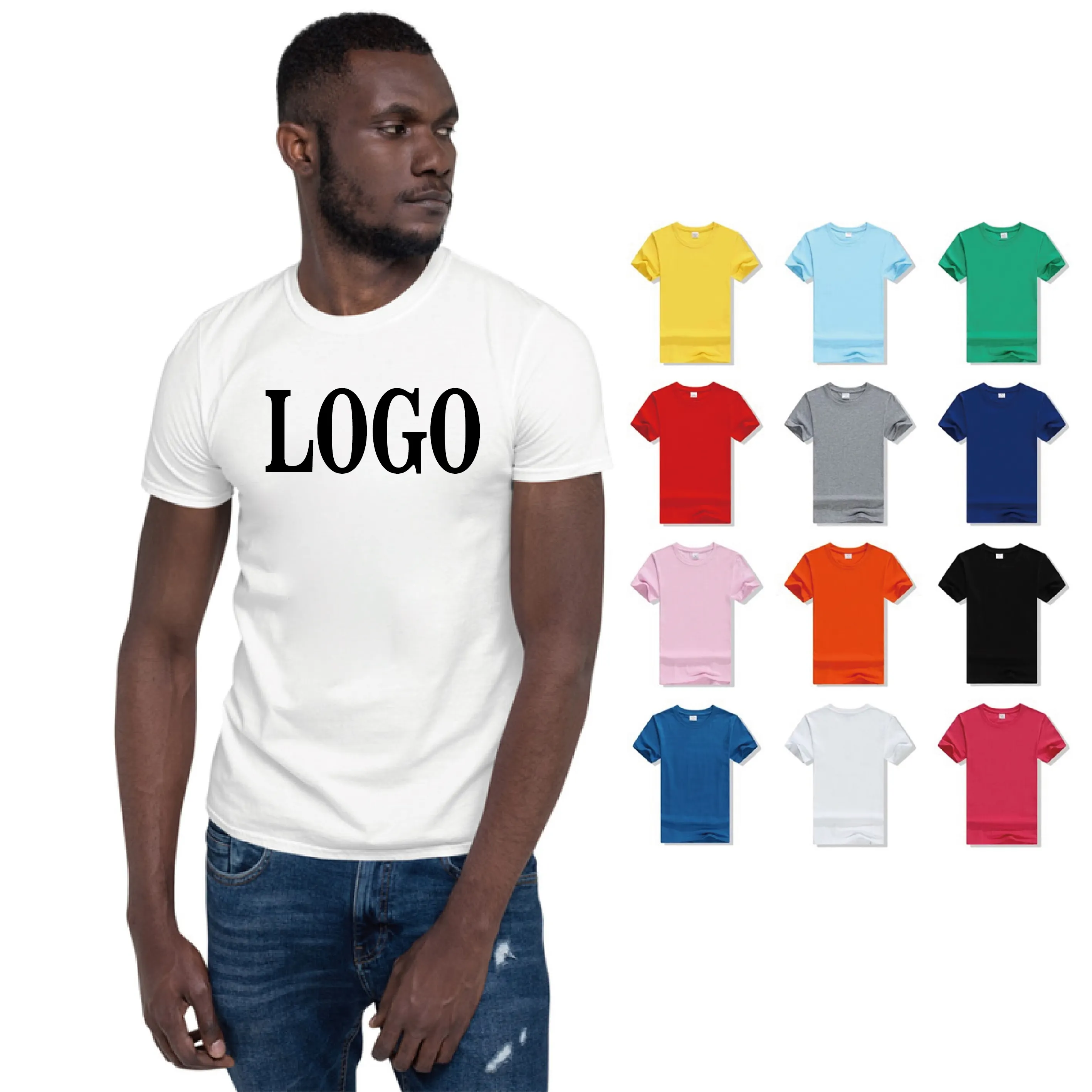 Hoge Kwaliteit Fabriek Prijs Logo Afdrukken 100% Katoen Custom T-shirt Gedrukt Tshirt