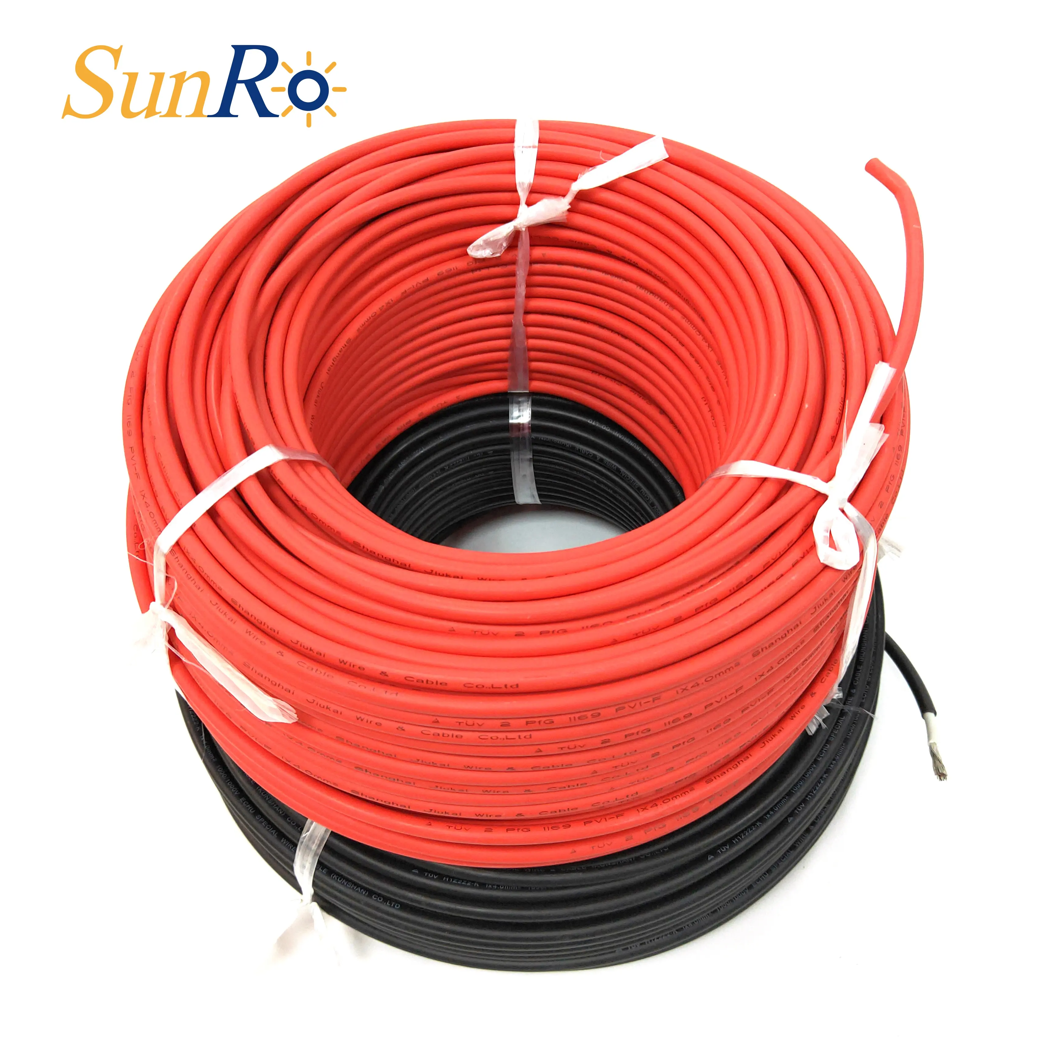 SeanRoTUV Sertifikat Xlpo Isolasi Pv Kabel Surya 1000V 1500V 4mm2 6Mm 10Mm Daya Pvc Selubung Dc Pv Kabel Surya