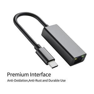 Usb <strong>Type</strong>-c to Rj45 Ethernet Adapter Usb-c to Rj45 10/100/1000m 1Gbit <strong>Computer</strong> External <strong>Network</strong> Card - Product Image 3